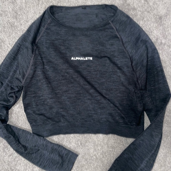 Alphalete Gray Marl long sleeve top - Picture 1 of 1